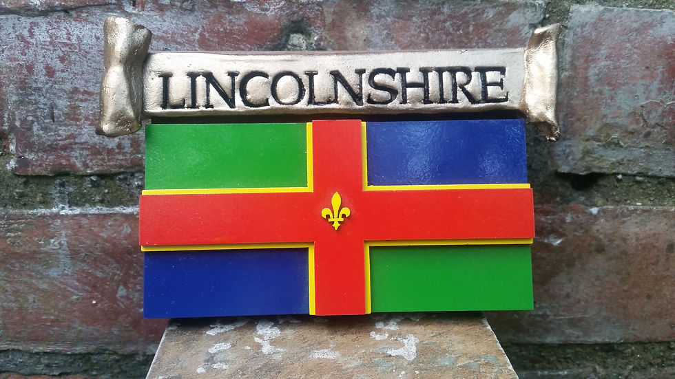 'FLAG OF LINCOLNSHIRE' Plaque