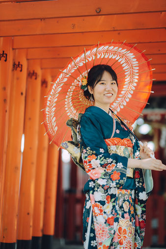 大阪府堺市のヤマゲンスタジオ出張・ロケ撮影作例。成人式前撮り・後撮り写真