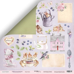 Миниатюра: Набор двусторонней бумаги 30х30см "Delicious Recipes" 10 шт.