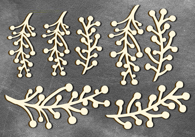 Набор чипбордов "Веточки макси"