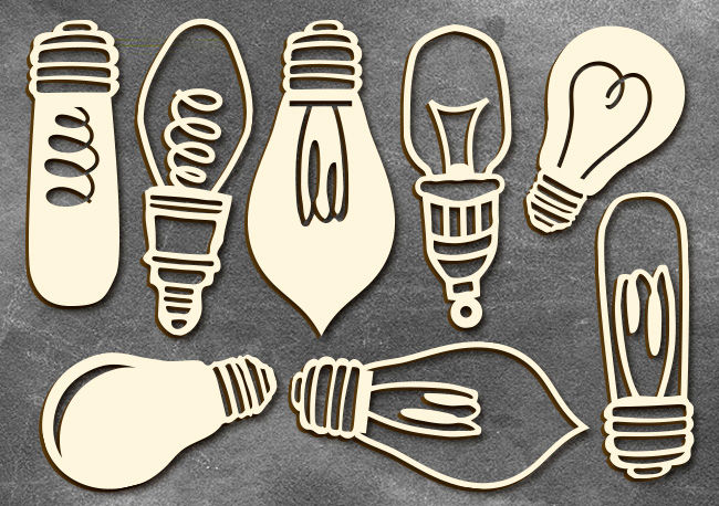 Набор чипбордов "Лампочки"