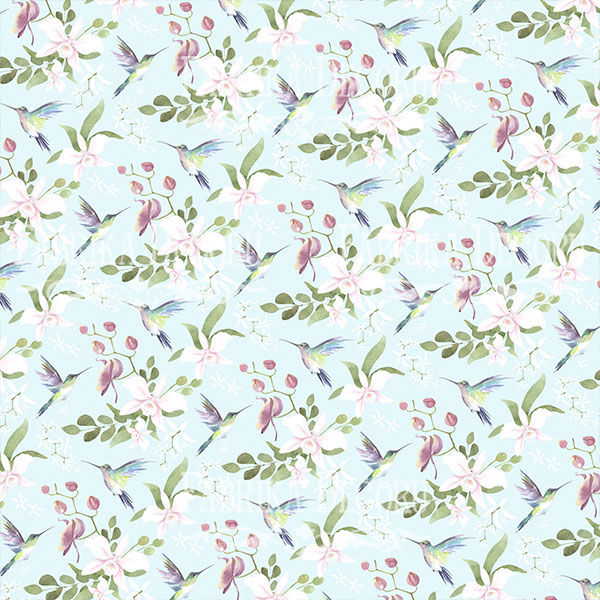Миниатюра: Набор скрапбумаги "Wild orchid", 20x20см, Фабрика Декору