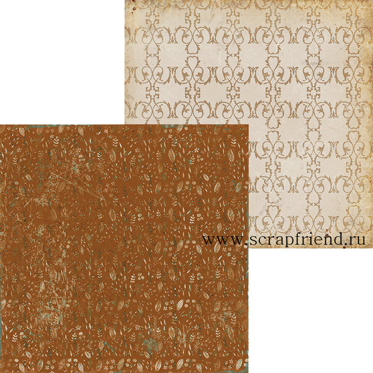 Миниатюра: Набор бумаги 30,5*30,5см Нить времени, Scrapfriend