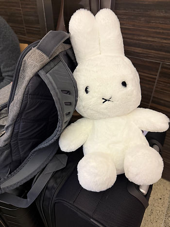 Miffy and I waiting for TSA to open...