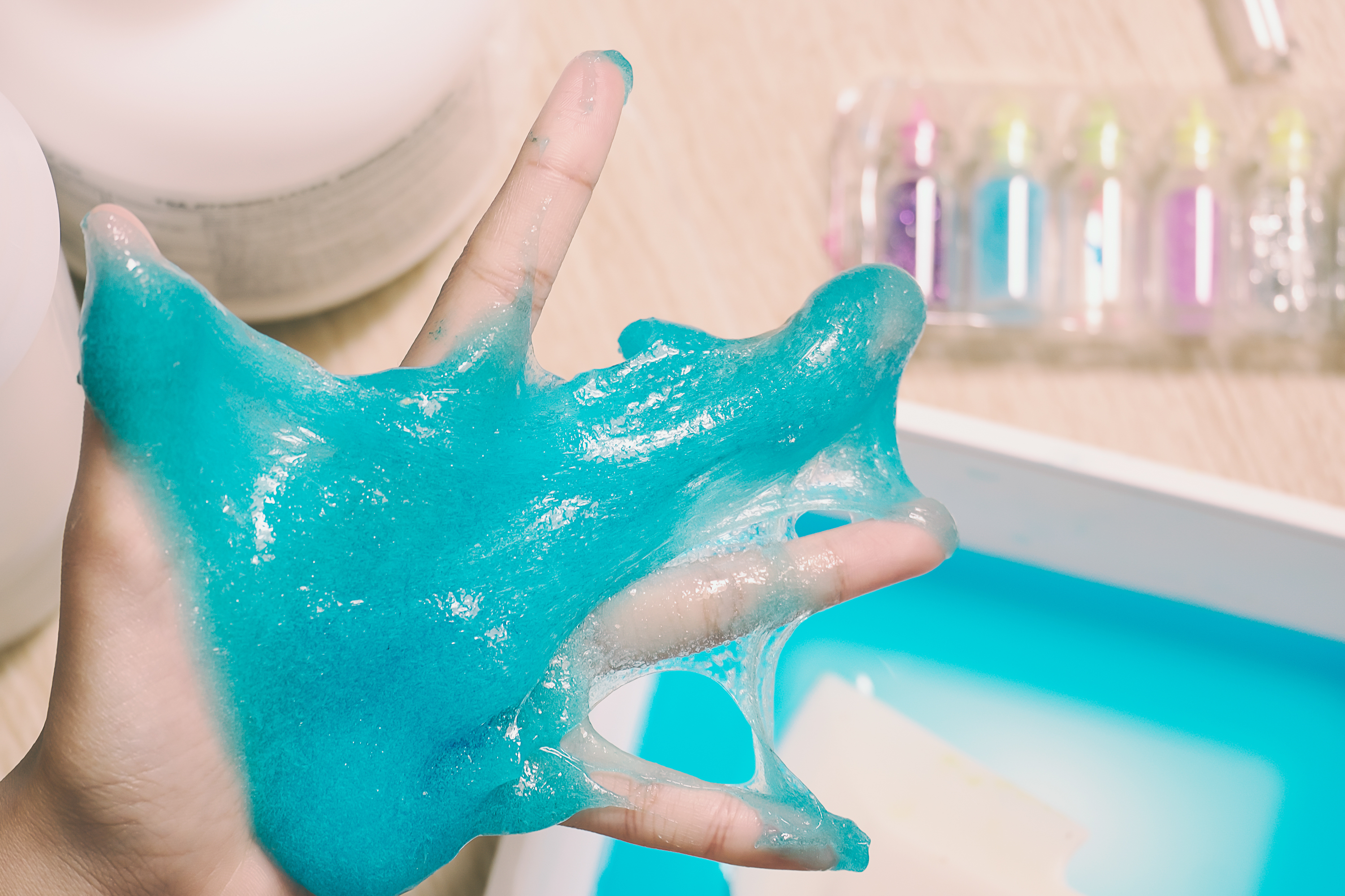 Blue Glitter Slime