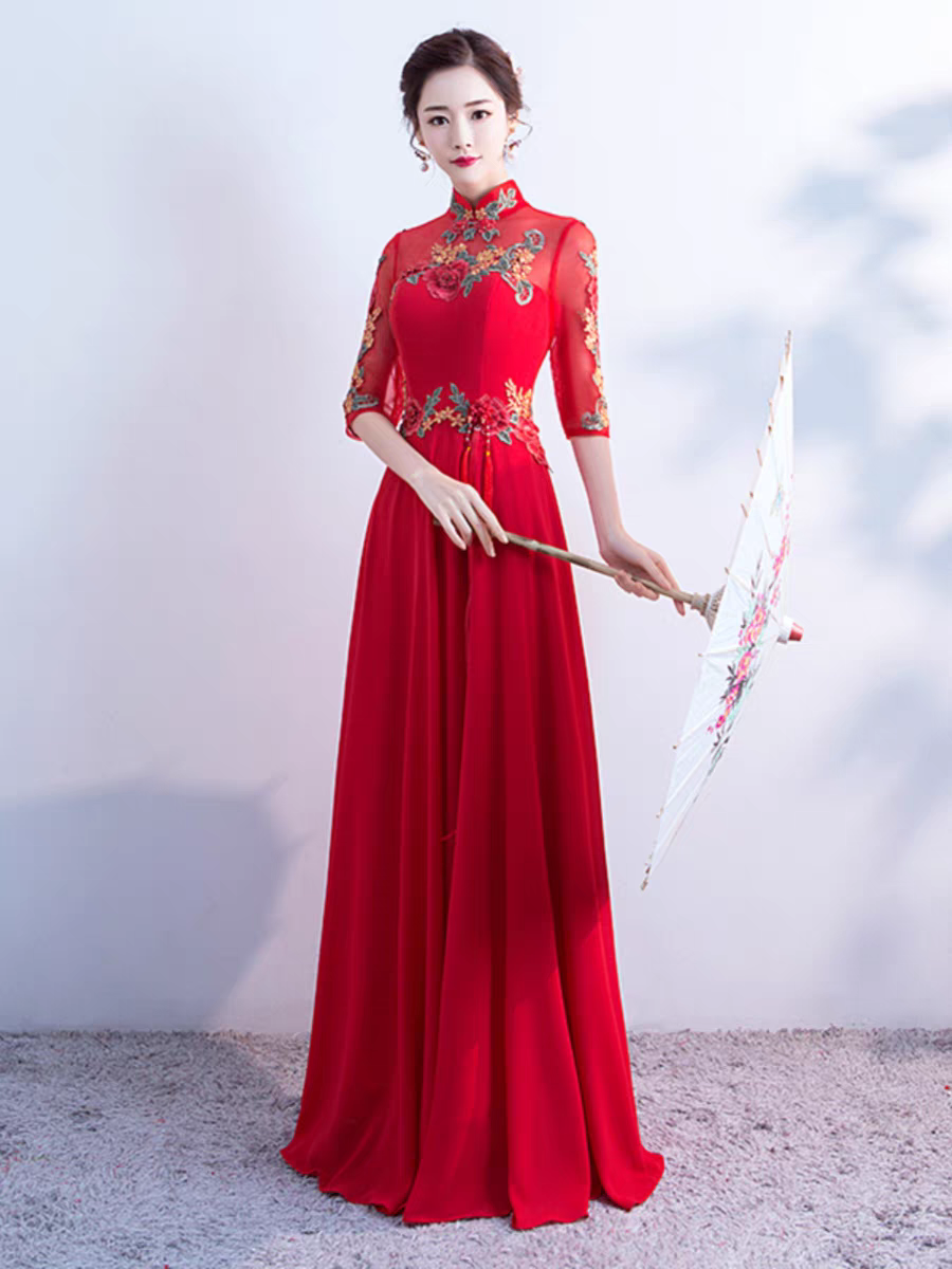 Thumbnail: 11333 Long Chinese Style Stage Performance Gown for Women’s Choir and Recitation