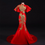 Thumbnail: 11389 Gala Evening Gown Elegant Mermaid Tail Dress Train Runway &Performance