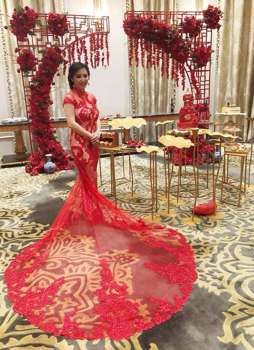 Chinese wedding cheongsam