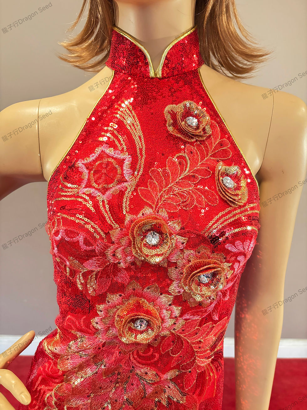 Thumbnail: 8801 New Custom made Qipao Cheongsam for 2025 Miss Chinatown Sidney Yee Siu