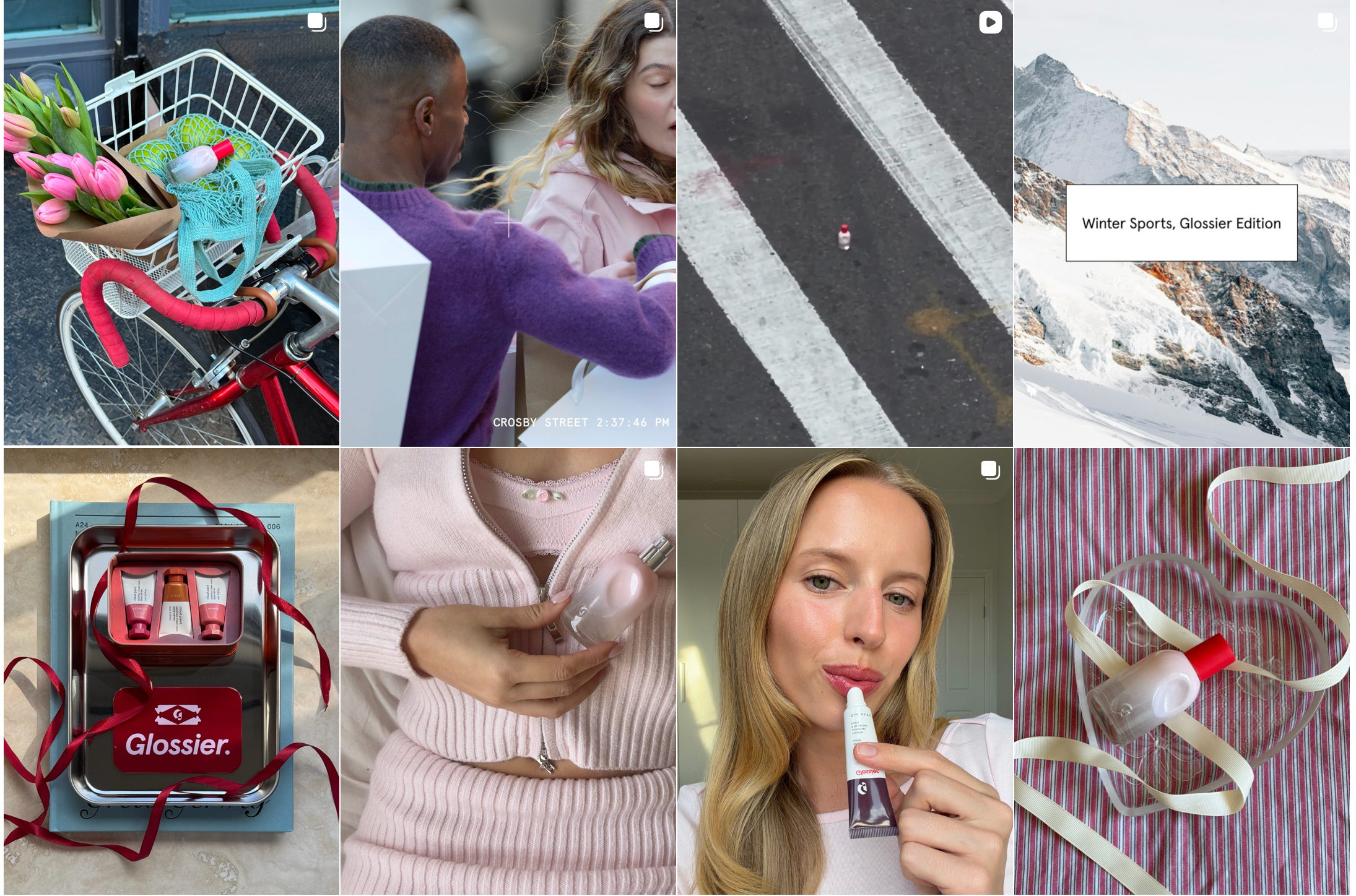 Glossier Instagram feed