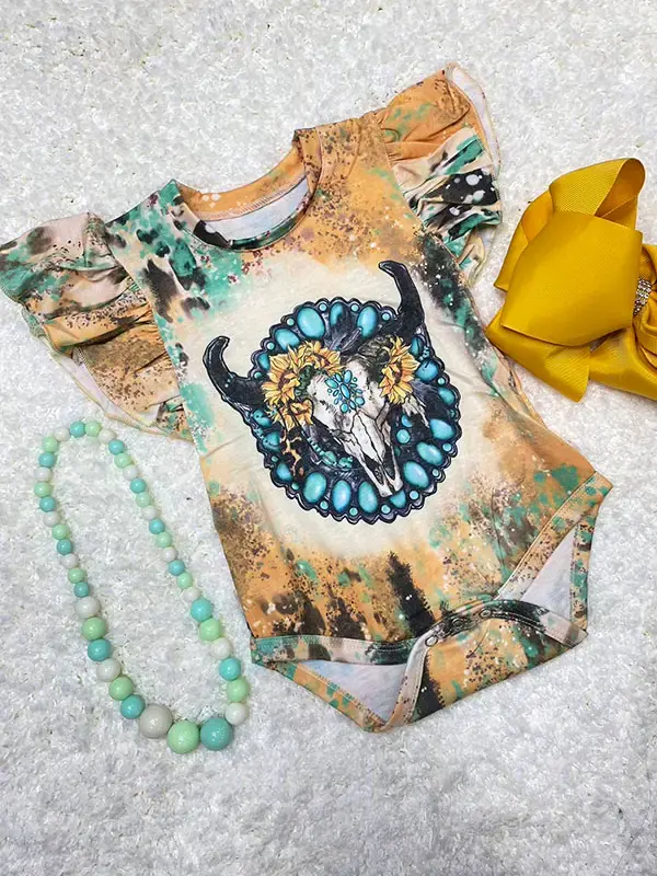 Yellow Skull Romper