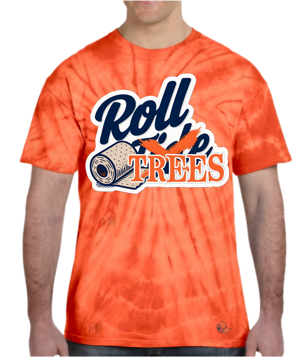 "ROLL TREES NOT TIDE unisex tie-dye crew neck sweatshirt – Plains Custom Threads"