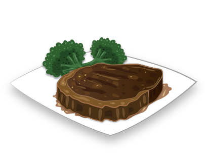 Bife com brócolis
