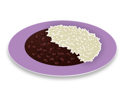 Arroz e feijão