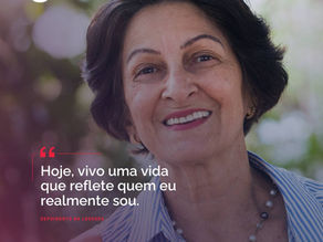 Hoje, vivo uma vida que reflete quem eu realmente sou.