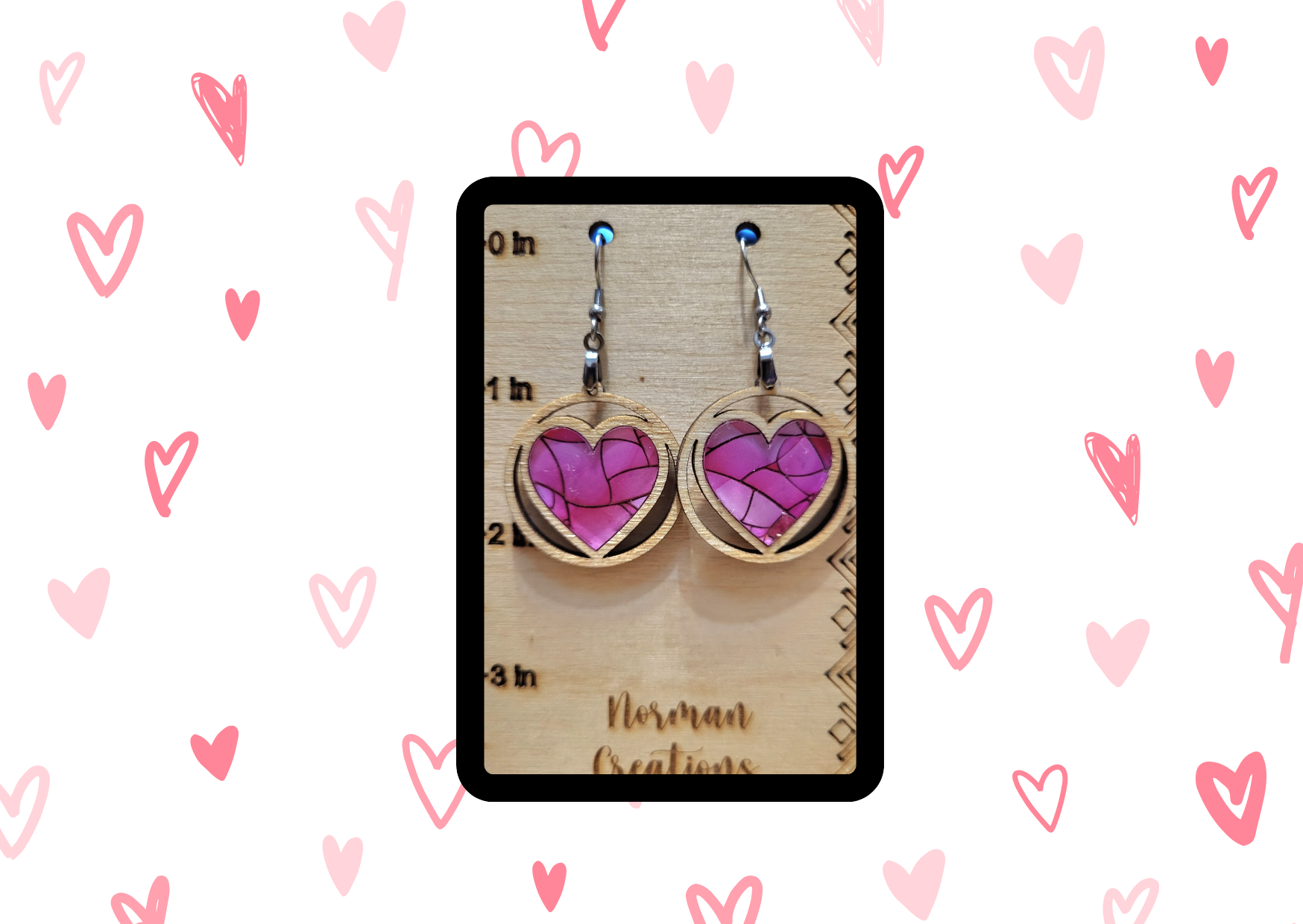 Pink Mosaic Heart Inlay