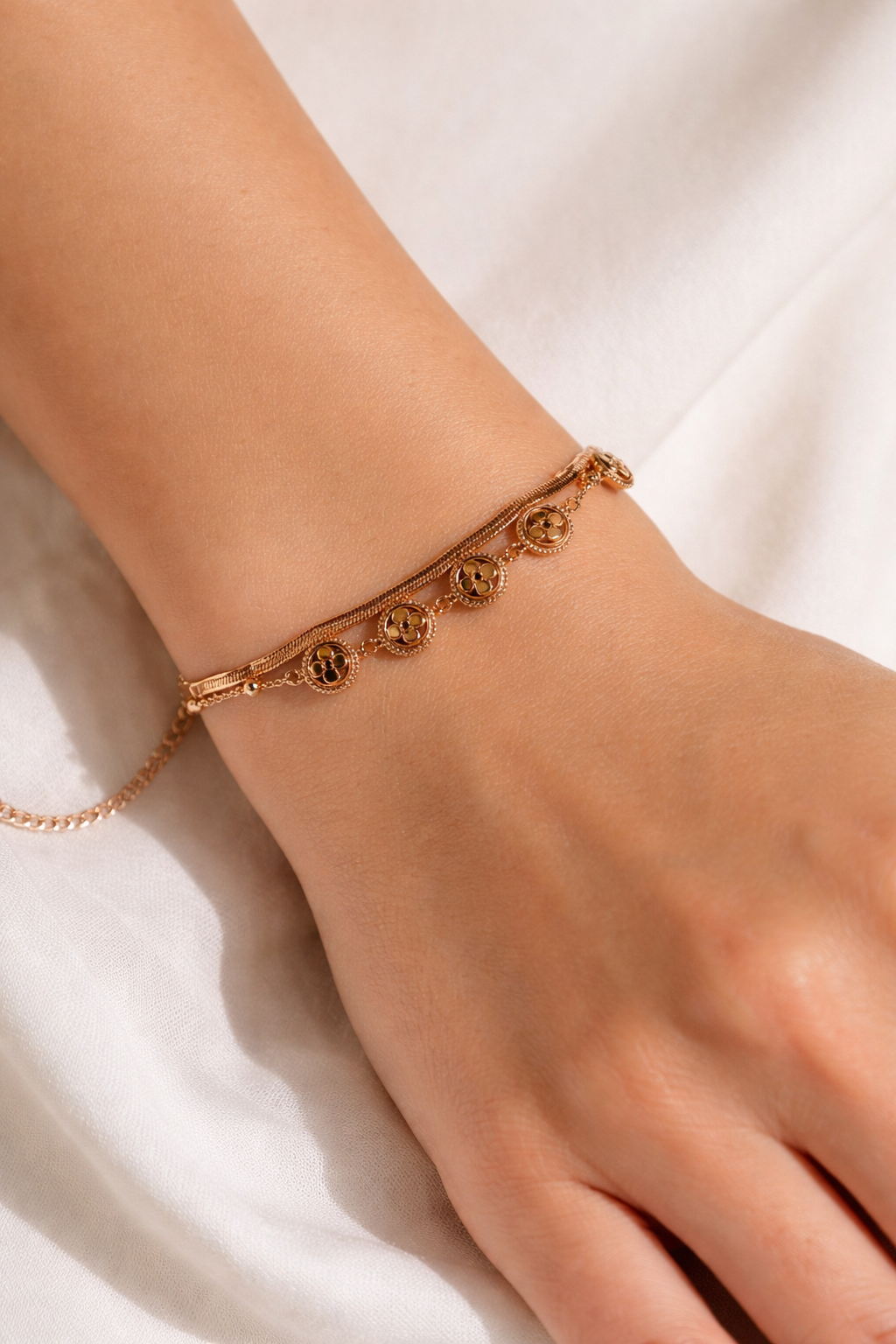 Anti tarnish Layered Bracelets