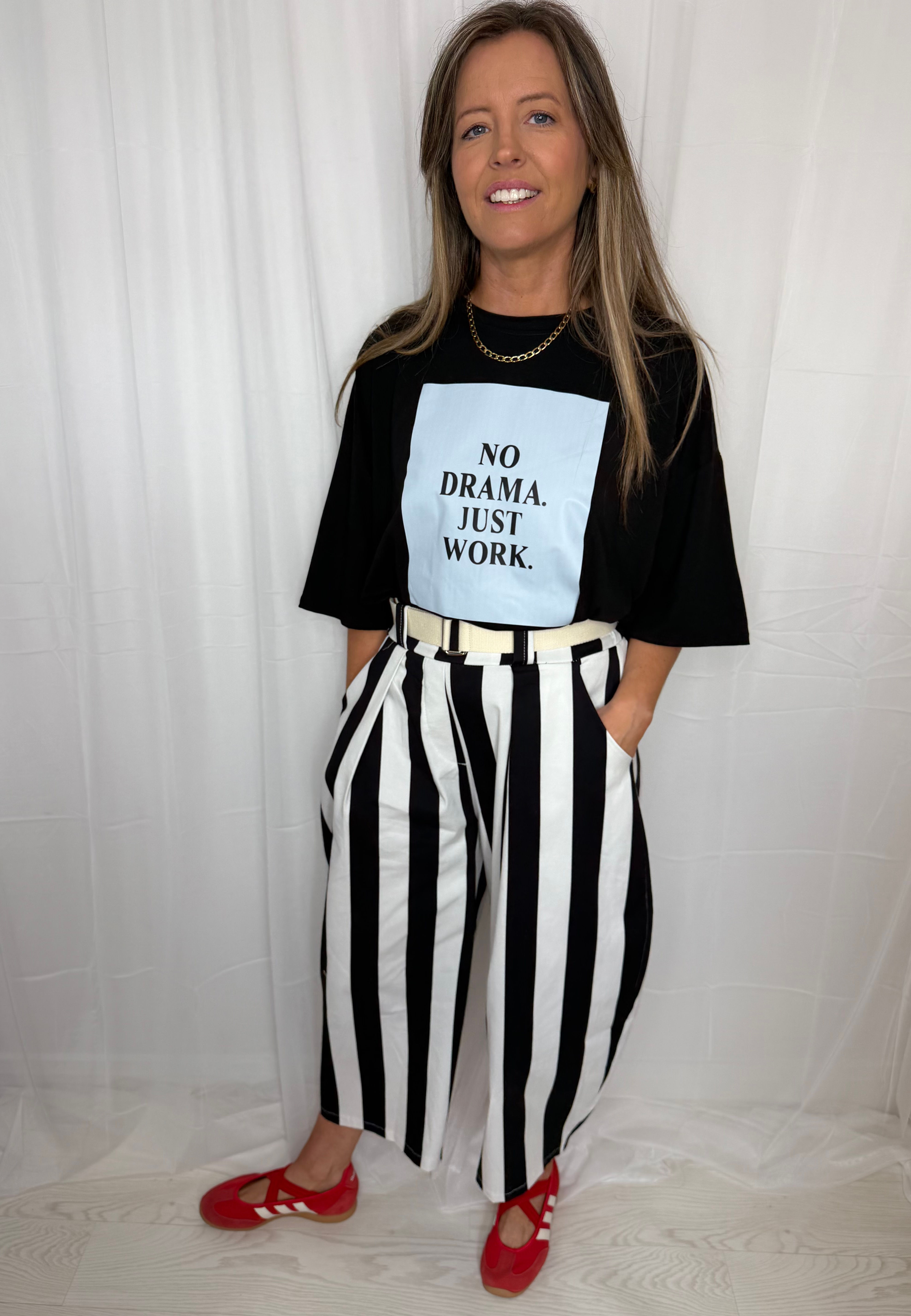 Poppy “No Drama” t-shirt - BLACK 