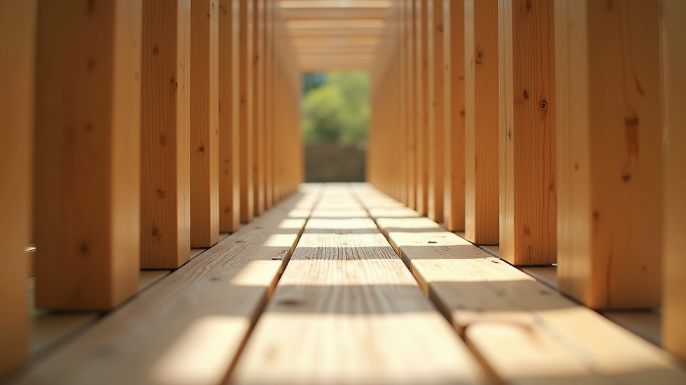 Eye-level view of a beautifully crafted bamboo structure