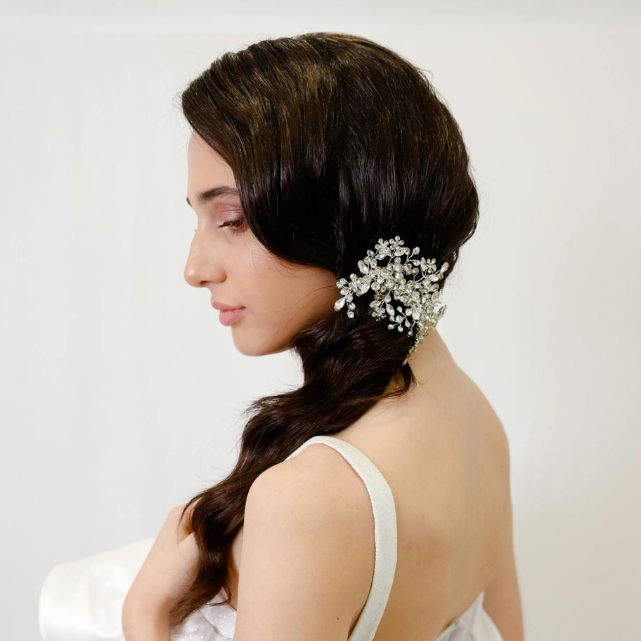 Crystal Blossom Bridal Hair Clip