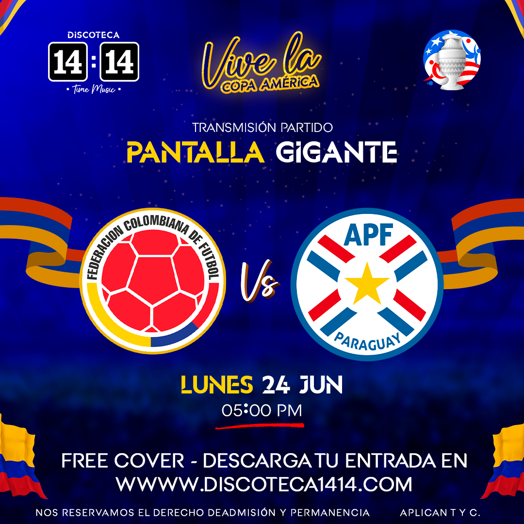 Colombia Vs Paraguay Copa América 2024 Discoteca 1414
