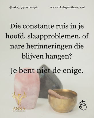 Hypnotherapie bij constante ruis in je hoofd, slaapproblemen en nare herinneringen