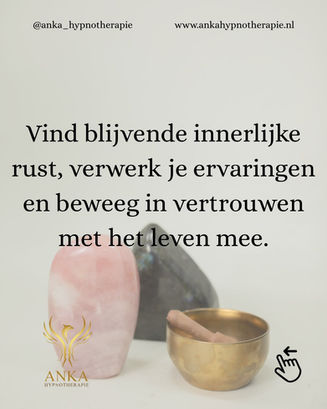 Hypnotherapie voor blijvende innerlijke rust en vertrouwen in het leven