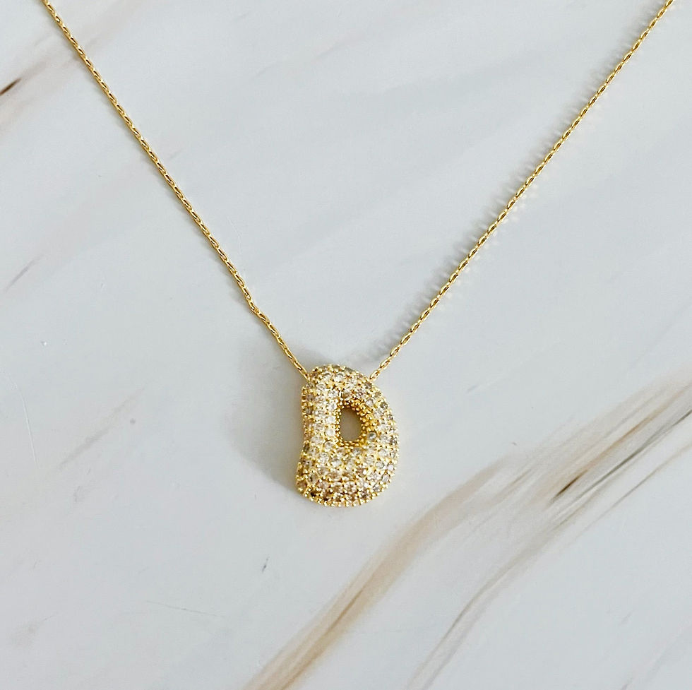 Miniatura: Crystal Bubble Initial Necklace