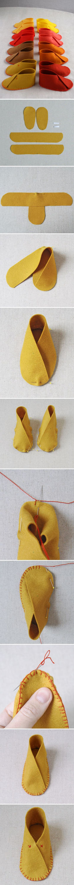 felt baby shoes