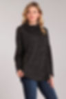 Knit Cowl Neck Top with Button Details Made in UAS