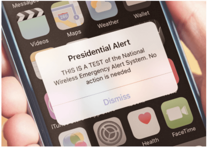FEMA to test ‘Presidential Alert’ system on all cell phones and TV’s on October 3r