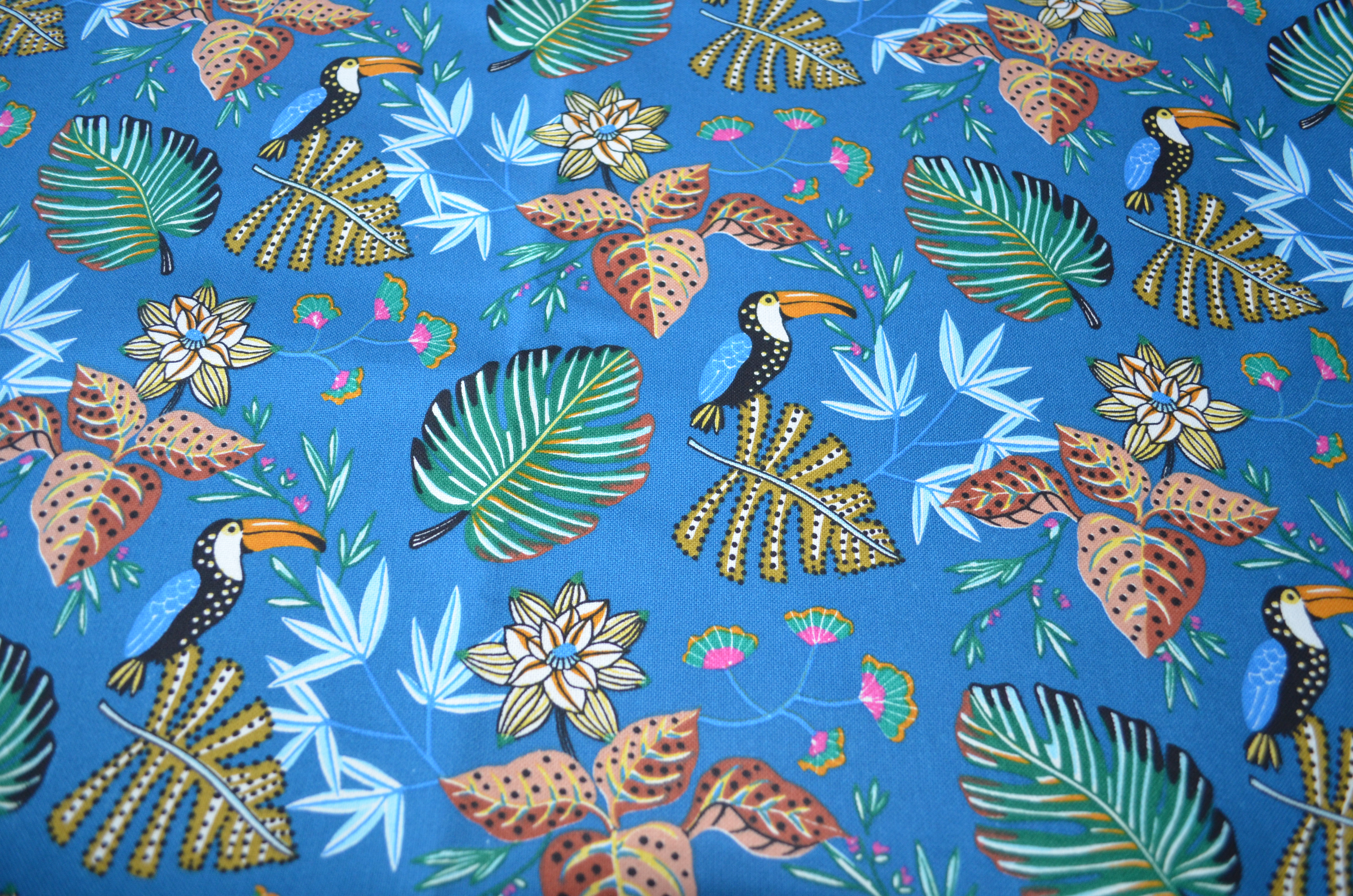 Motif Toucans bleu