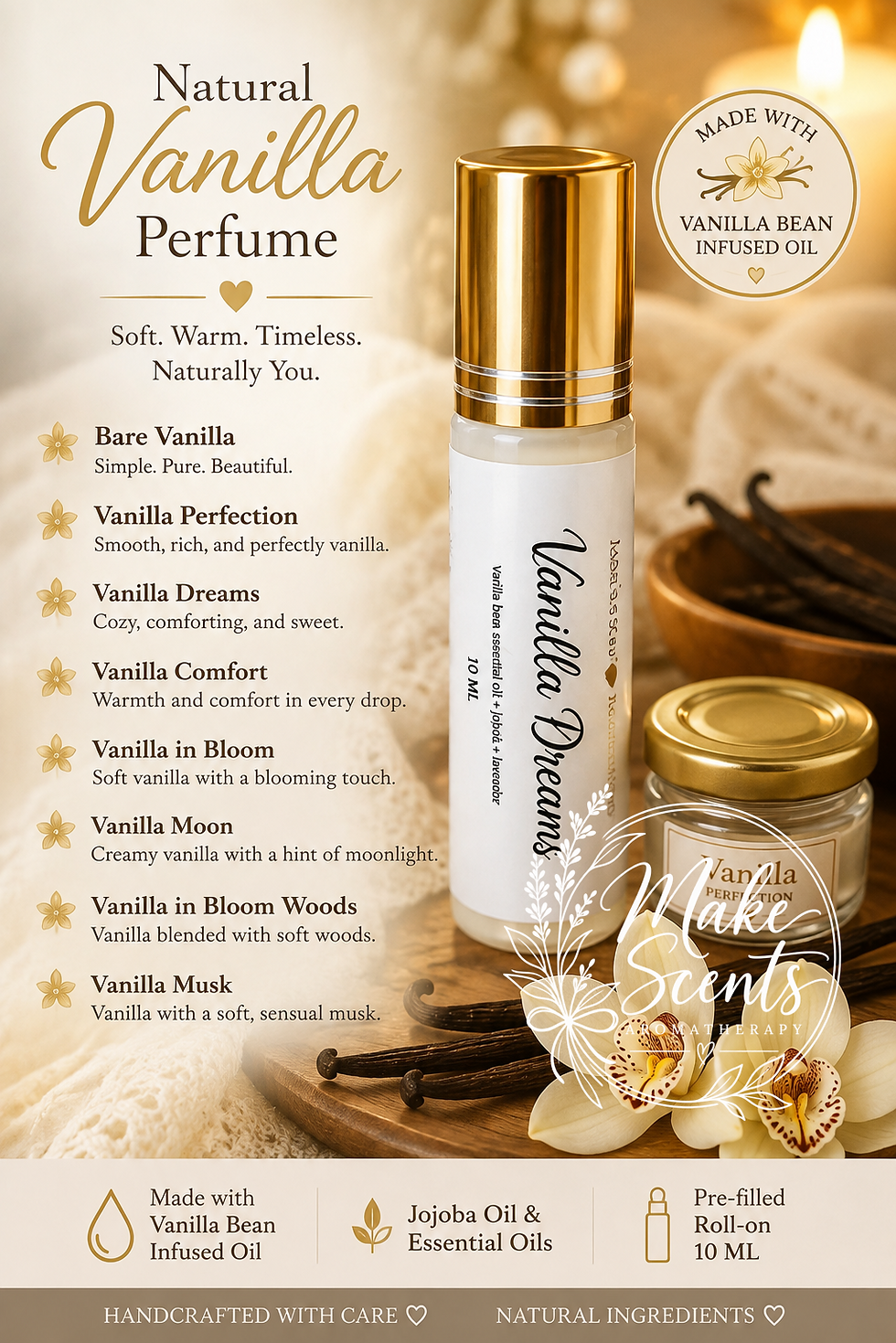 Vanilla Essential Oil Aromatherapy Perfume