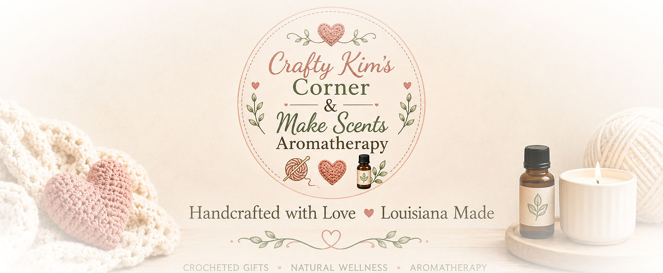 Crafty Kim's Corner Handmade crafts and aromatherapy shop banner
