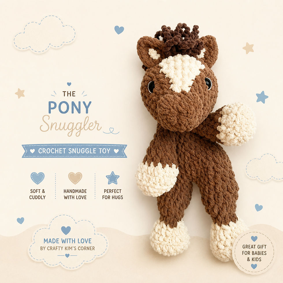 The Pony Lovey Snuggler Crochet Toy