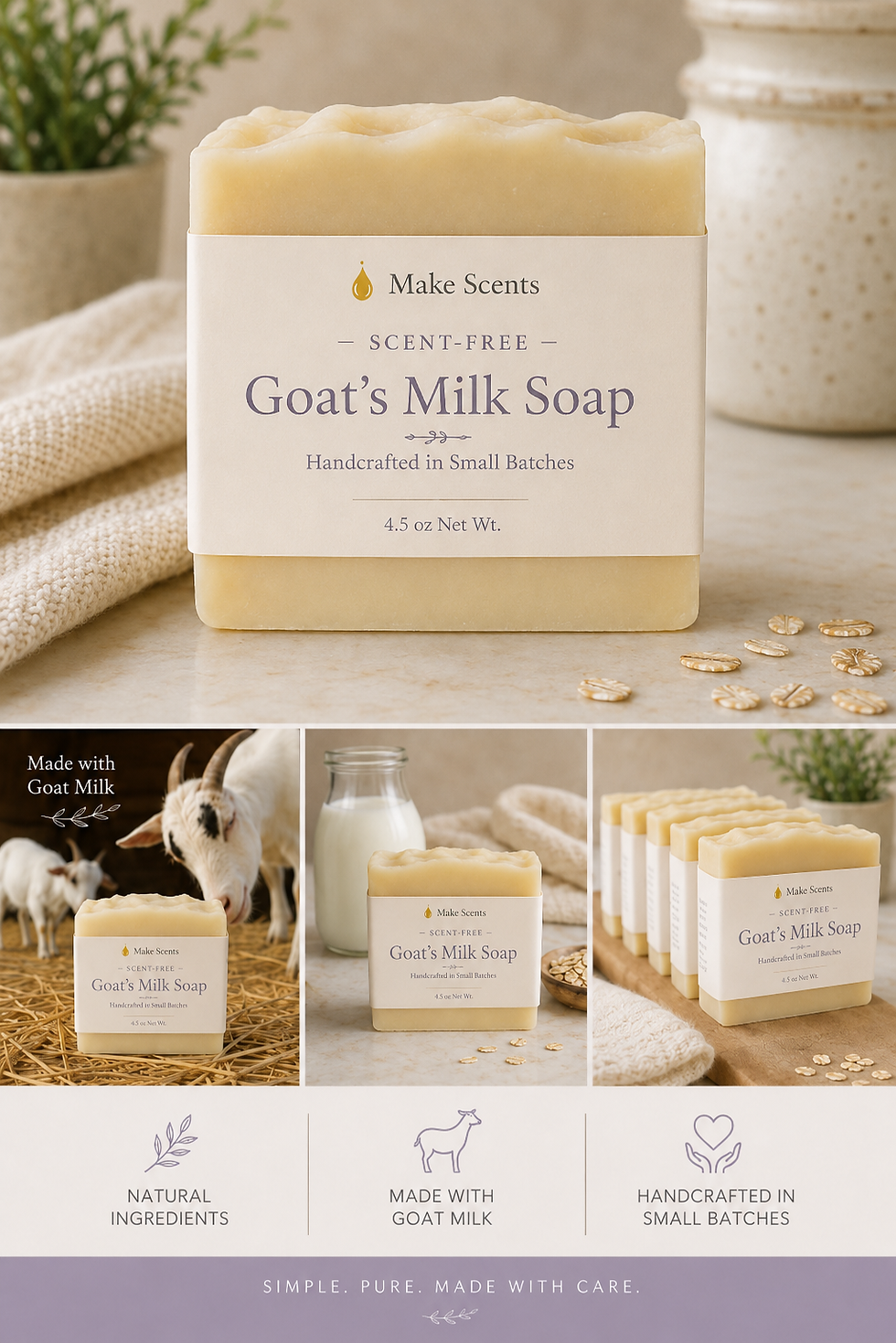 Unscented Goat's Milk Soap