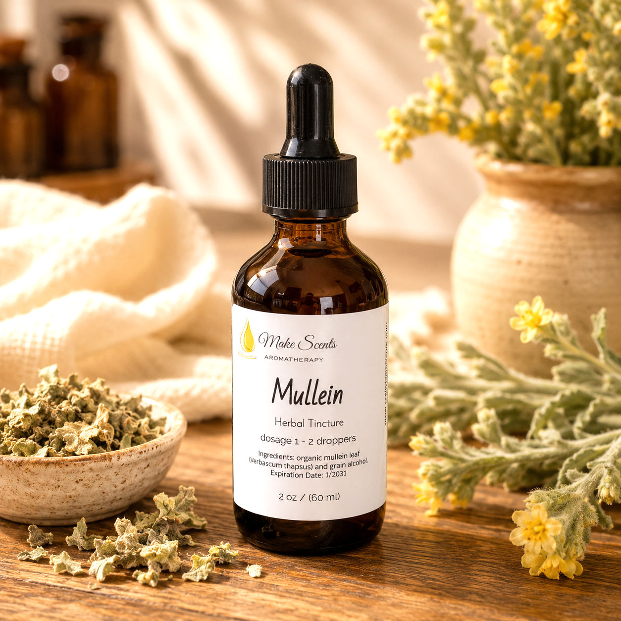 Organic Mullein Herbal Tincture Extract