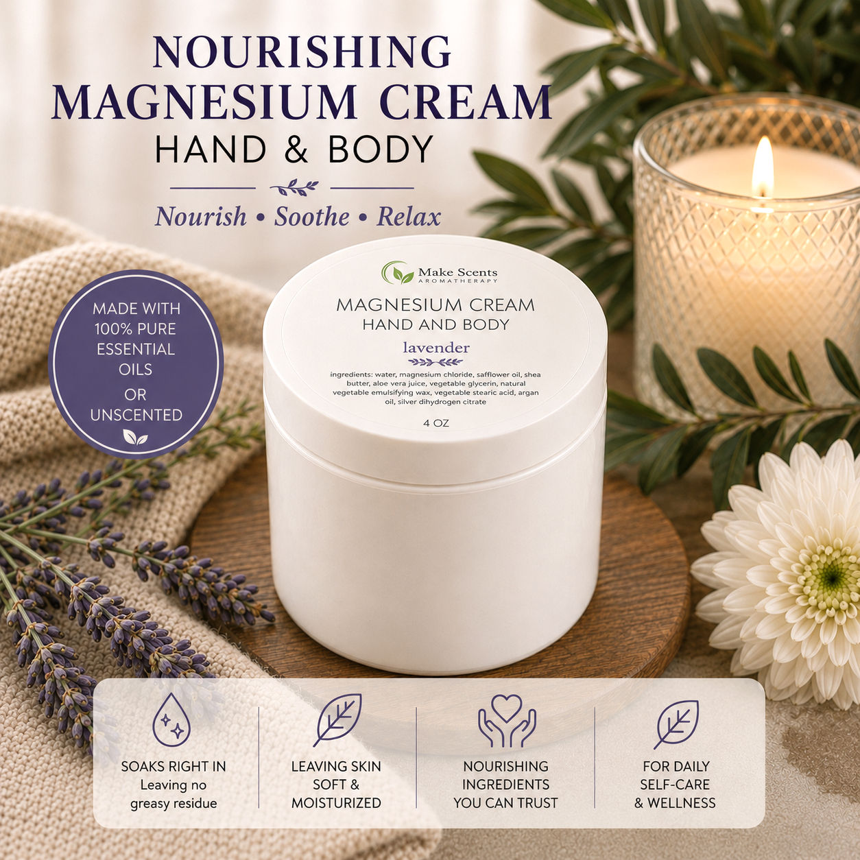 Magnesium Cream Hand and Body