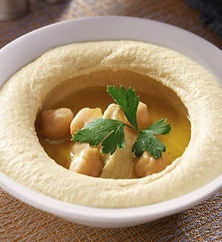 Purée chickpeas with tahini paste.