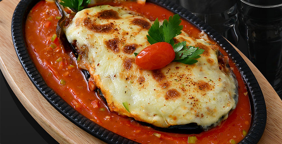 Eggplant Gratan with Cheese & Meat