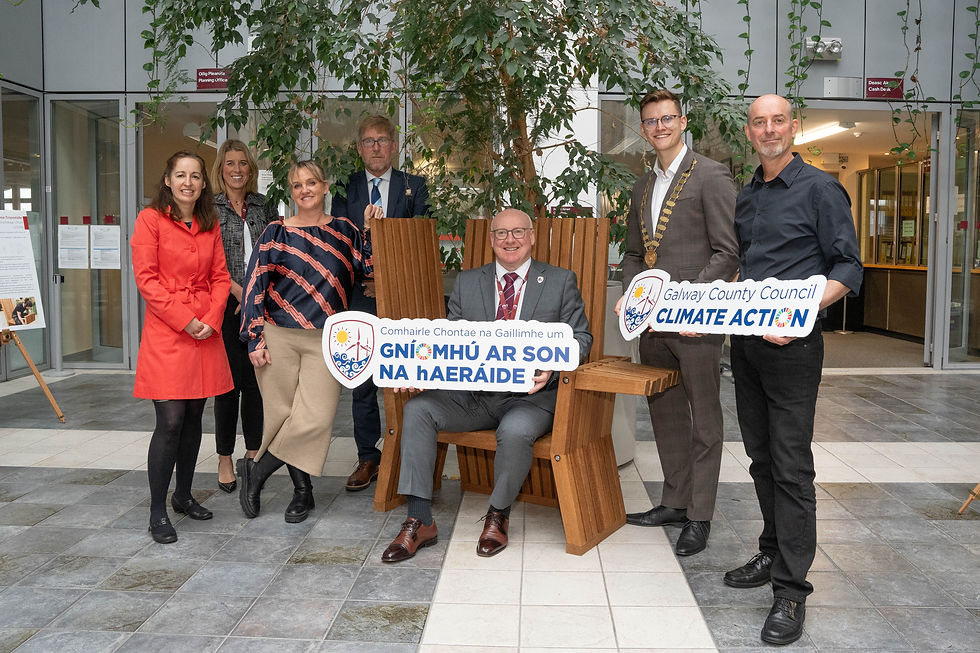 Benches on Display Inside the Galway County Council