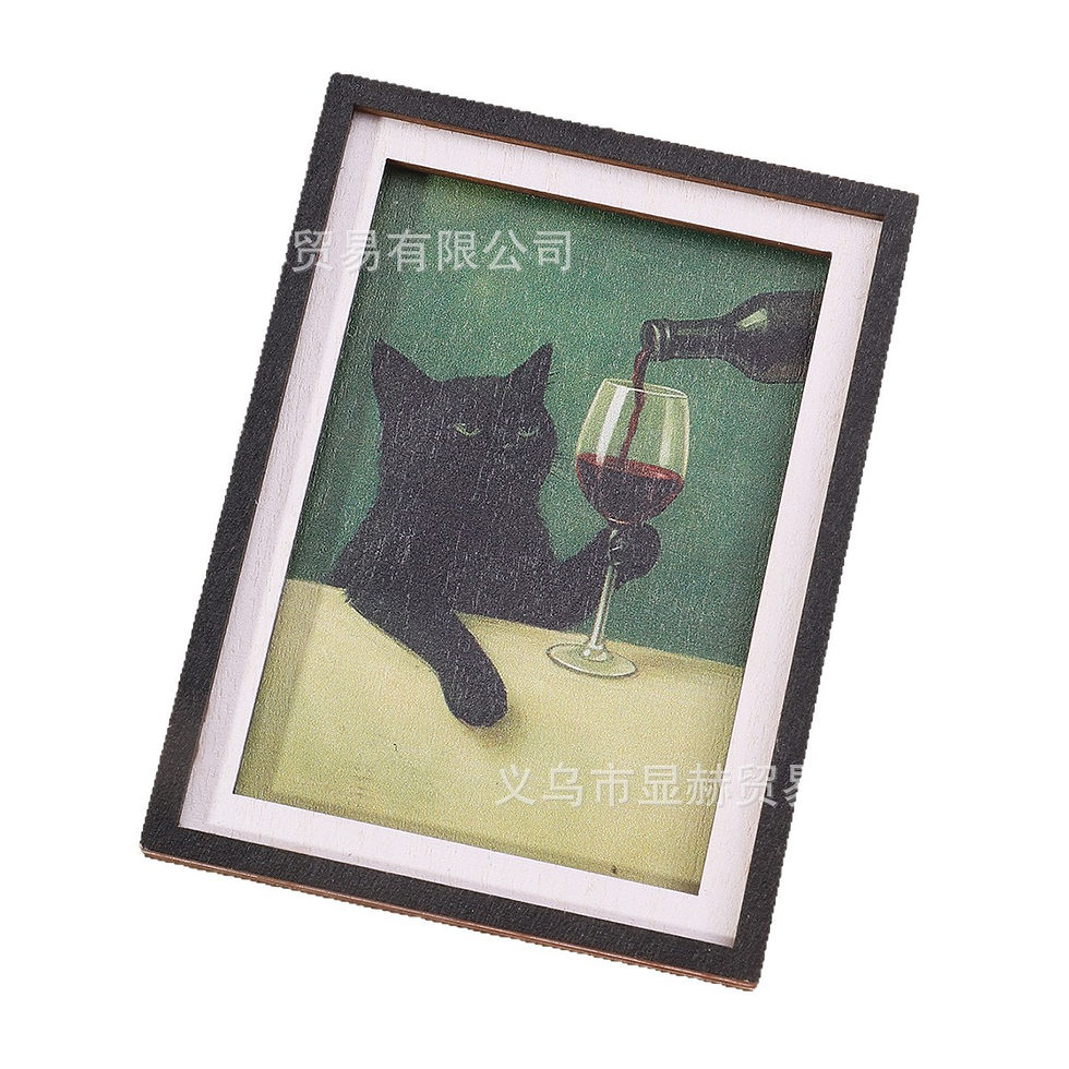 Miniatura: Quadro Decorativo Magnético Gato Preto | Arte nos pequenos detalhes