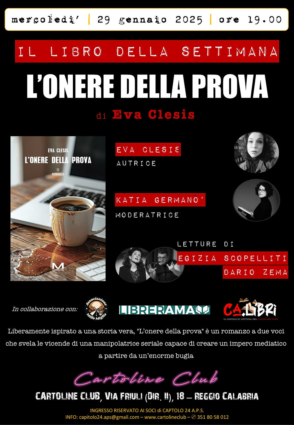 PRESENTAZIONE LIBRO "L'ONERE DELLA PROVA"