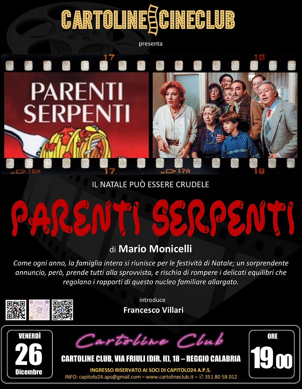 CINECLUB: "PARENTI SERPENTI"