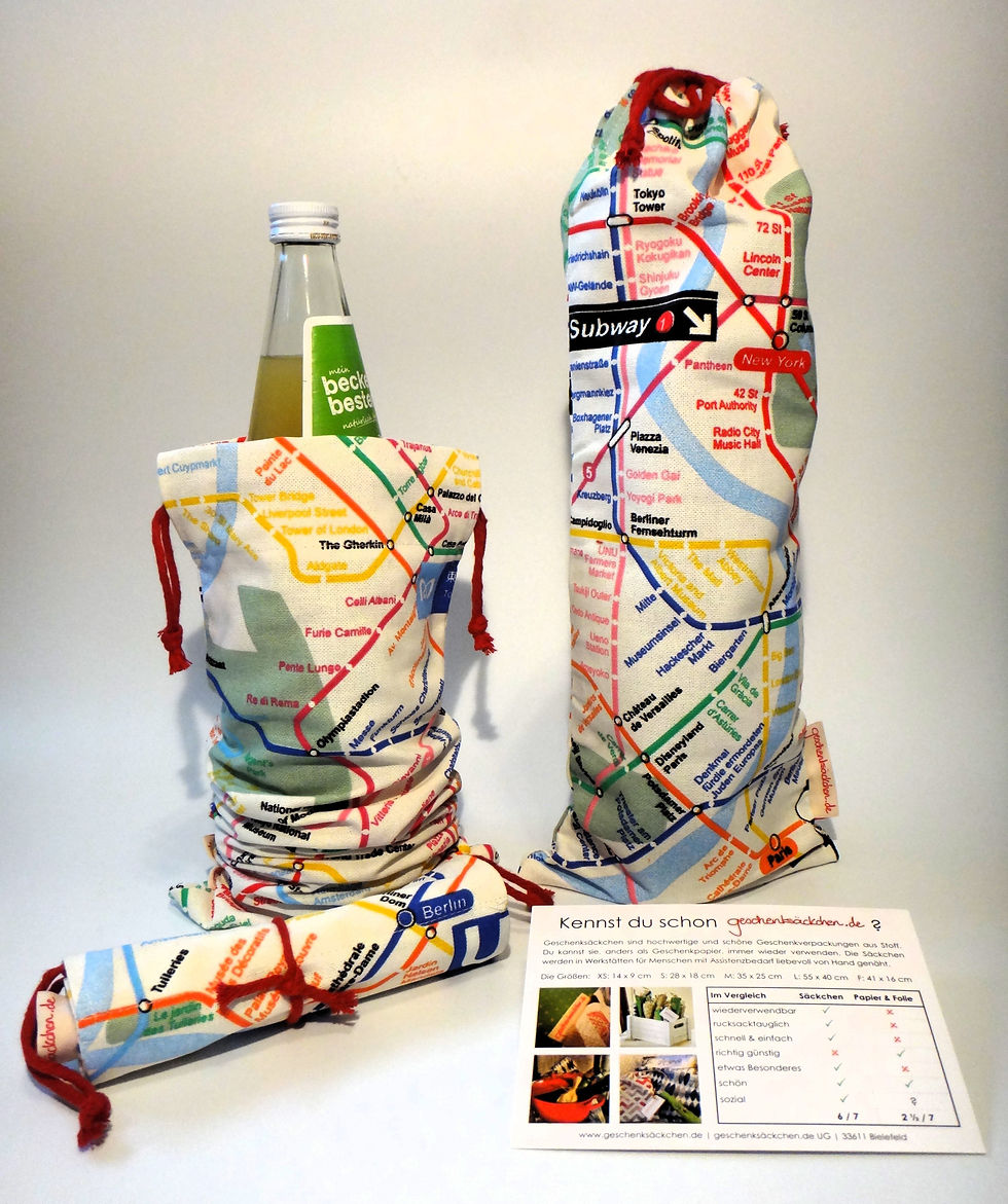 GESCHENKSÄCKCHEN FÜR FLASCHEN