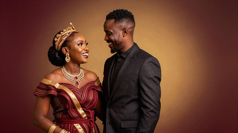 Wedding photographer in Uganda captures a smiling couple
