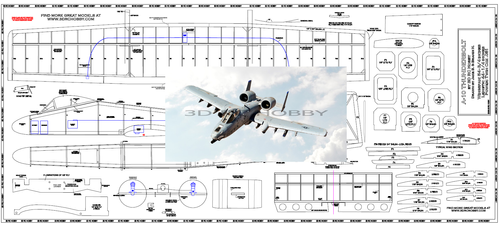 A10 Thunderbolt 55in Wingspan R/C Airplane Short Kit 3D RC Hobby