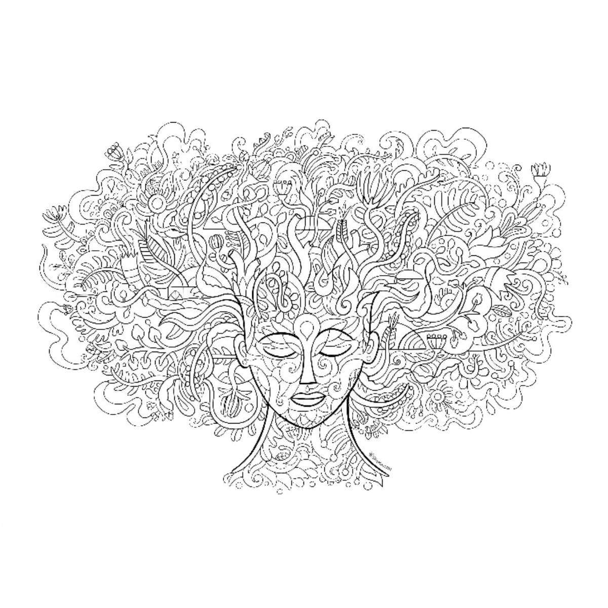 Flourish - A4 Colouring Page