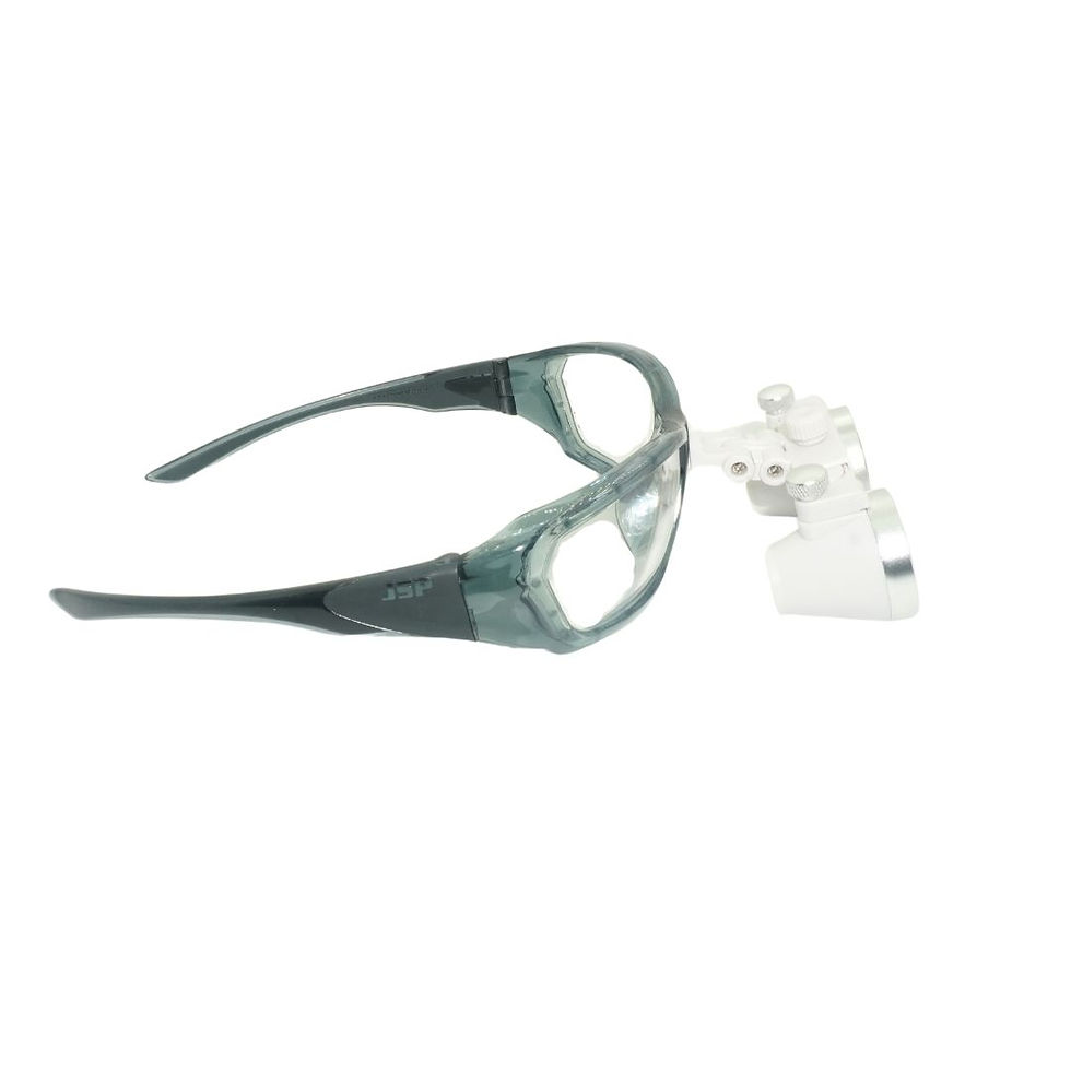 Küçük resim: HiperLupa ST415 Doktor Gözlük Force Flex Füme Çerçeve 3-5X Beyaz Loupe