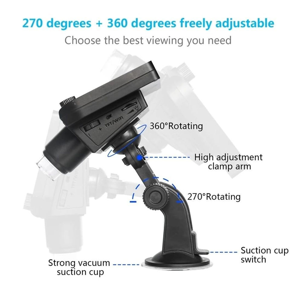 Thumbnail: Digital Microscope 4.3 Inch LCD Screen 2MP 1000X Wifi 1080P HD